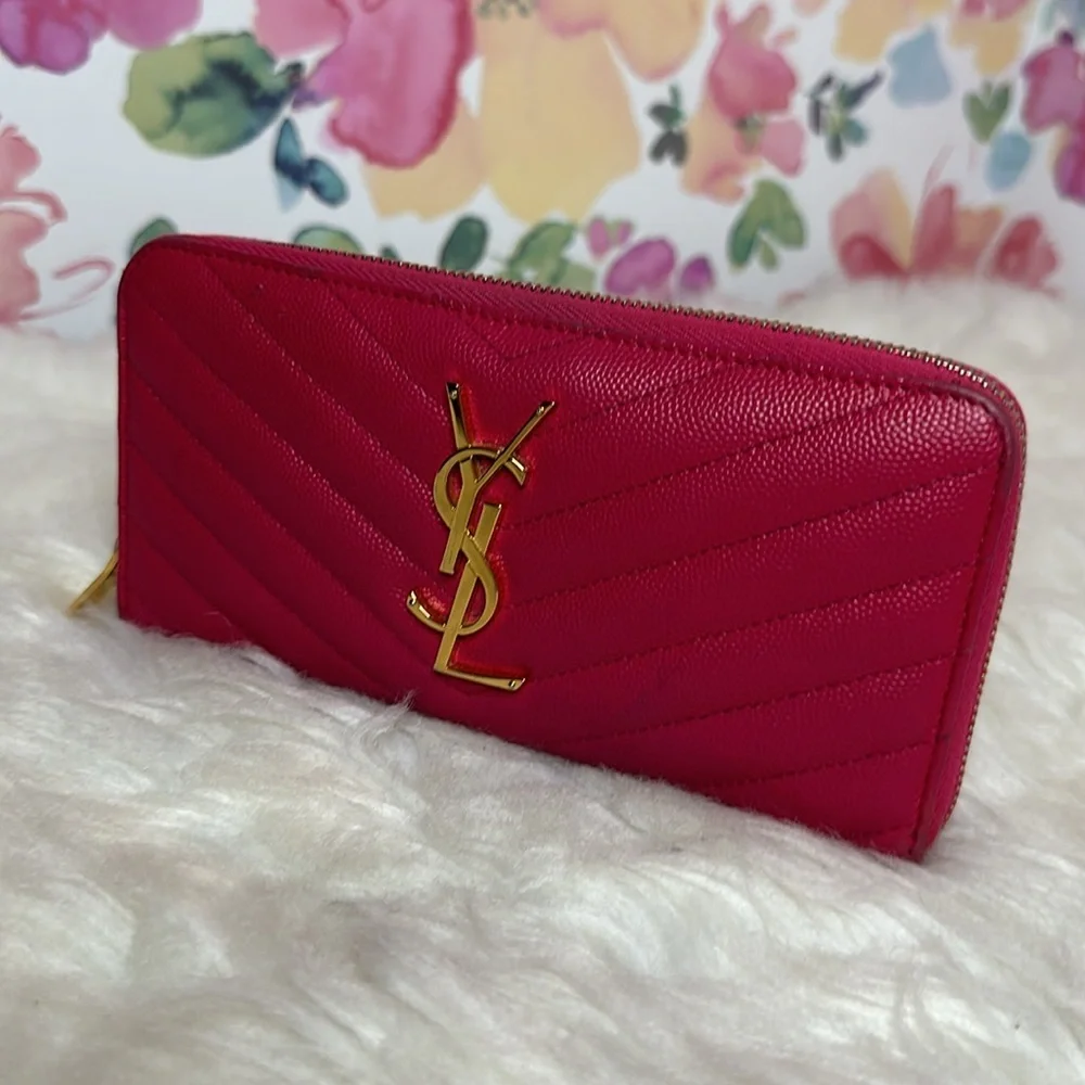 💯Authentic YSL Round Zipped Long Wallet 🍀 - Picture 15 of 16